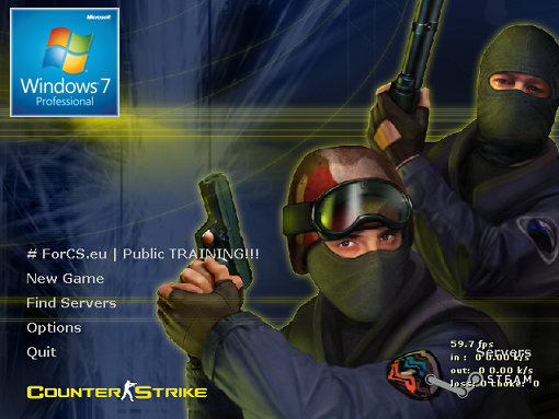 Counter Strike 1.6 Windows 7 logo